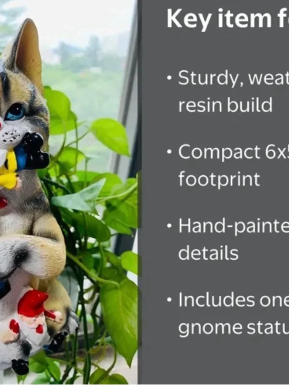 Mischievous Cat Figurine in Tan